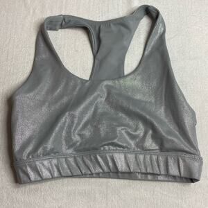 Allfenix silver sports bra not pads size small